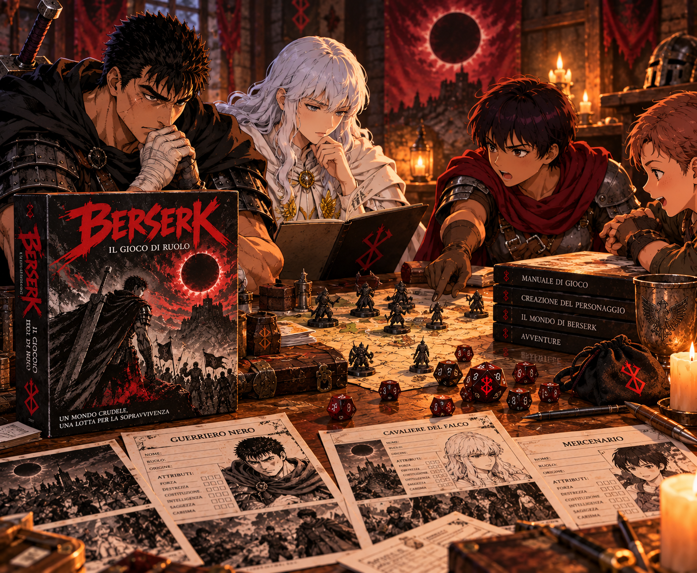 Gioco di ruolo Berserk ambientazione dark fantasy