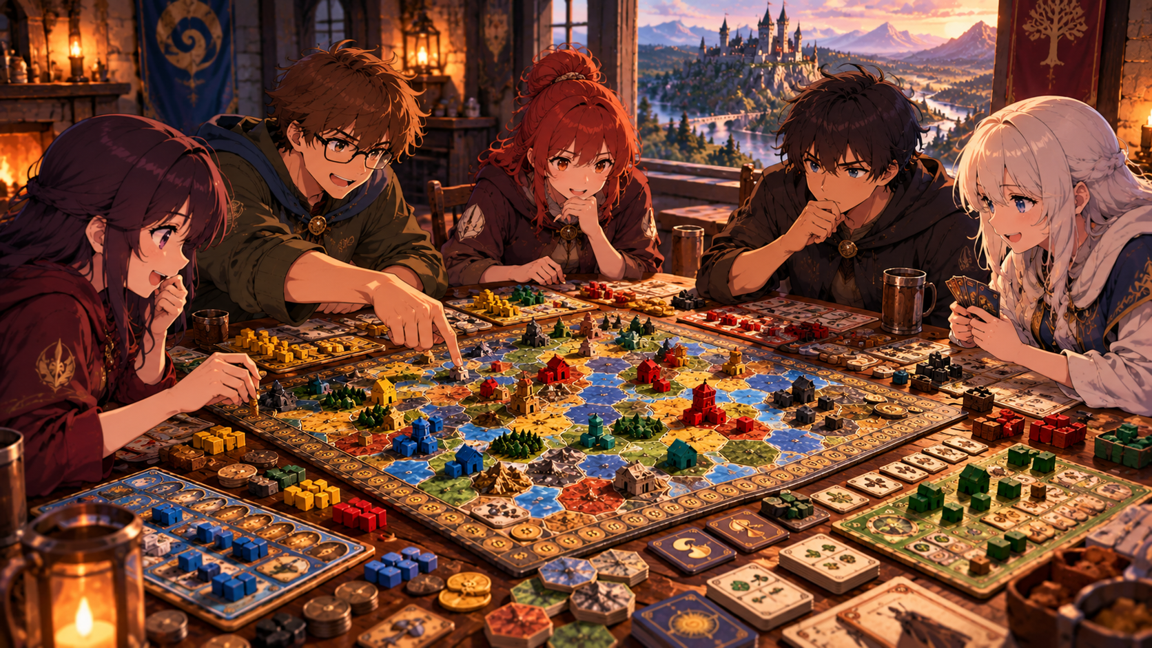 Tabellone e componenti del gioco Terra Mystica