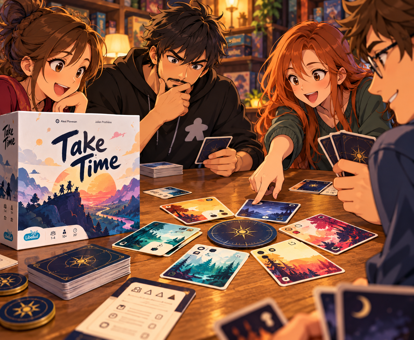 Partita al gioco da tavolo cooperativo Take Time